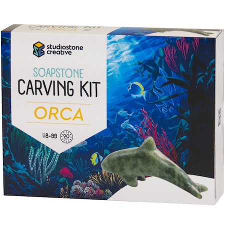 Studiostone Creative Orca Soapstone Carving Kit ORUK